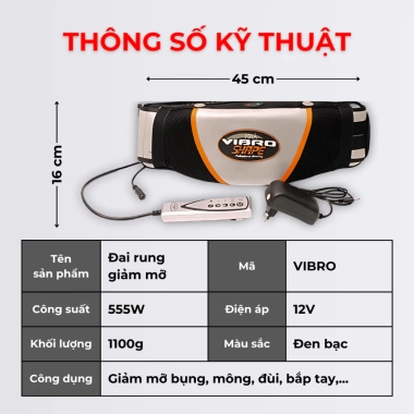 Đai rung giảm mỡ bụng Vibro: Massage tan mỡ, eo thon săn chắc, giá 369.000 VND 2 Đai rung giảm mỡ bụng Vibro: Massage tan mỡ, eo thon săn chắc, giá 369.000 VND 2