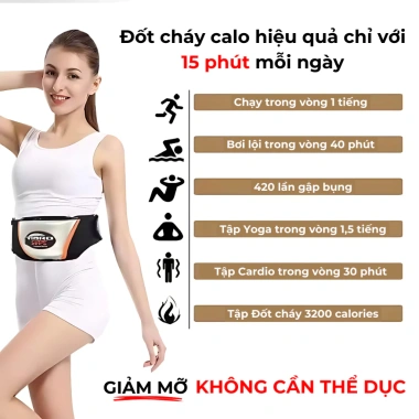 Đai rung giảm mỡ bụng Vibro: Massage tan mỡ, eo thon săn chắc, giá 369.000 VND 4 Đai rung giảm mỡ bụng Vibro: Massage tan mỡ, eo thon săn chắc, giá 369.000 VND 4