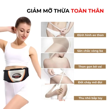 Đai rung giảm mỡ bụng Vibro: Massage tan mỡ, eo thon săn chắc, giá 369.000 VND