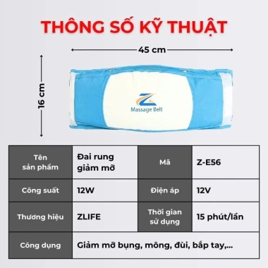 Đai Rung Massage Bụng Vibro Shape giảm mỡ bụng, đùi, mông cho nam nữ - gọn nhẹ, hiệu quả
