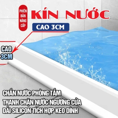 Dải silicon chặn nước CASAVIVE - Keo siêu dính, ngăn tràn bồn rửa tay, phòng tắm, chỉ 25.000đ 3