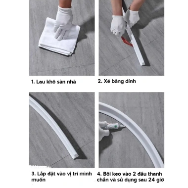 Dải silicon chặn nước CASAVIVE - Keo siêu dính, ngăn tràn bồn rửa tay, phòng tắm, chỉ 25.000đ 5