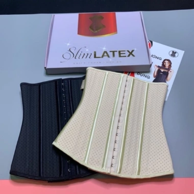 Đai Slim Latex Thông Hơi 25 Xương 26-29cm Cao Cấp Châu Âu - Tặng Áo Lót Liner + Thước Dây - Giá 260.000đ