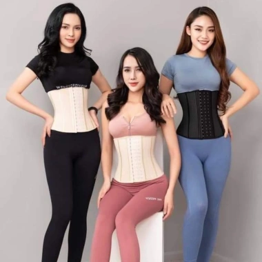 Đai Slim Latex Thông Hơi 25 Xương 26-29cm Cao Cấp Châu Âu - Tặng Áo Lót Liner + Thước Dây - Giá 260.000đ