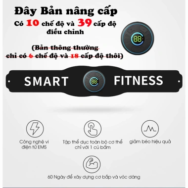 Đai tập bụng JUSUKE nâng cấp 10 chế độ, 39 cấp độ, bảo hành 1 năm - Giá chỉ 219.000đ 4