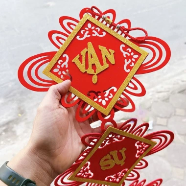 Dải treo câu đối đỏ nhung Tết 2.026 – khánh niễng, trang trí nhà cửa may mắn, chỉ 32.000₫ 4
