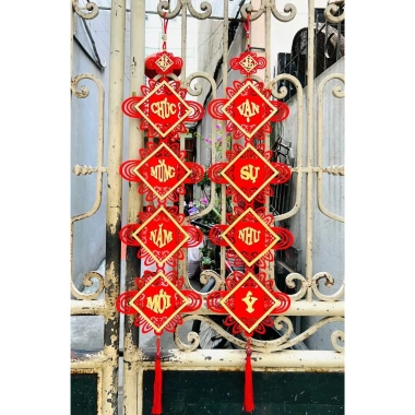 Dải treo câu đối đỏ nhung Tết 2.026 – khánh niễng, trang trí nhà cửa may mắn, chỉ 32.000₫ 10