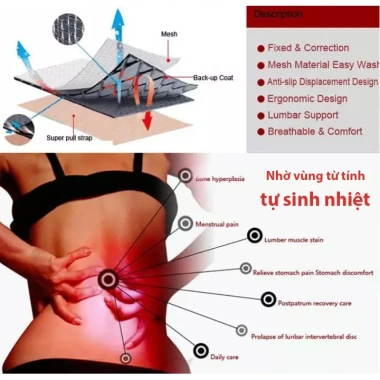 Đai tự nóng N65 giảm đau lưng, cột sống, giảm mỡ bụng - Giá chỉ 129.000đ