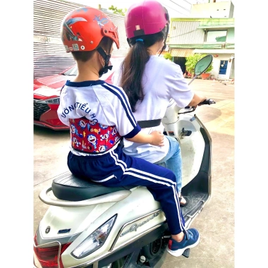 Đai xe máy bé 1-10 tuổi dày dặn, họa tiết đáng yêu, chống thấm nước, 97.920₫ 9