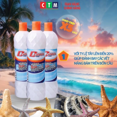 DAIWA Tẩy Toilet Cực Mạnh 900ml - Siêu Sạch Bóng, Loại Trắng, Giá 36.400 VND