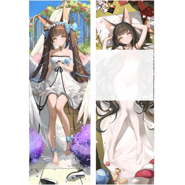 Dakimakura Azur Lane IJN Nagato 2Way Vỏ Gối 50x150cm Da Đào Da