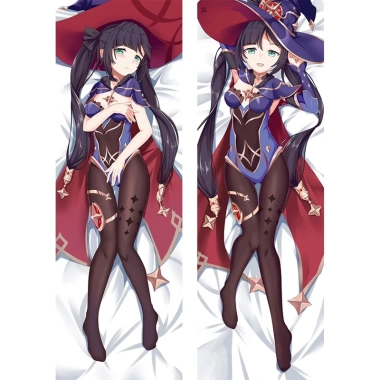 Dakimakura Genshin 60x180cm Hutao và Mona Hai Mặt In Trang Phục - Gối Thú Vị 4