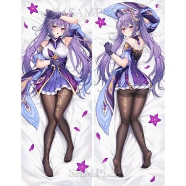 Dakimakura Genshin Keqing Anime 2 mặt - Gối ôm mềm, in hình, quà otaku, chỉ 227.816₫
