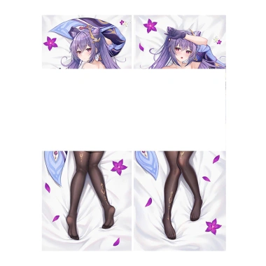 Dakimakura Genshin Keqing Anime 2 mặt - Gối ôm mềm, in hình, quà otaku, chỉ 227.816₫