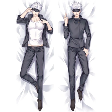 Dakimakura Gojo Satoru 60x180cm Jujutsu Kaisen - Gối Ôm Cơ Thể Thoáng Mát, In Hai Mặt, Tùy Chỉnh 2