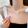 DALATI Dây Chuyền Toàn Thân Thép Titan Kim Cương Giả Lớn Chữ V Mạ Vàng Thật Cho Nữ Giá Ưu Đãi 78.144₫ 2