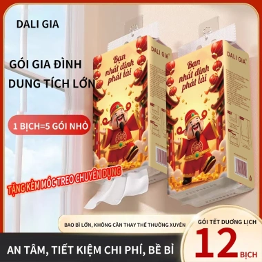 DALI GIA Thùng 12 Bịch THẦN TÀI - Giấy Treo Trường Đa Năng 4 Lớp 1.000 Tờ/Bịch, Tặng 6 Móc, Giá chỉ 145.000 VND 3