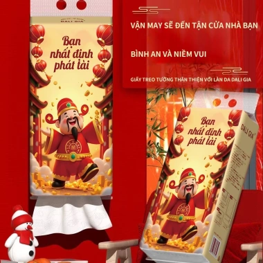 DALI GIA Thùng 12 Bịch THẦN TÀI - Giấy Treo Trường Đa Năng 4 Lớp 1.000 Tờ/Bịch, Tặng 6 Móc, Giá chỉ 145.000 VND 6