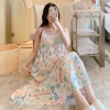 Đầm 2 dây vải Lanh Lụa siêu mát, váy ngủ bầu rộng, hoạ tiết xinh - chỉ 75.000₫ 7