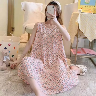 Đầm 2 dây vải Lanh Lụa siêu mát, váy ngủ bầu rộng, hoạ tiết xinh - chỉ 75.000₫ 22