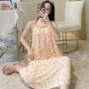 Đầm 2 dây vải Lanh Lụa siêu mát, váy ngủ bầu rộng, hoạ tiết xinh - chỉ 75.000₫ 25