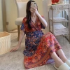 Đầm 2 dây vải Lanh Lụa siêu mát, váy ngủ bầu rộng, hoạ tiết xinh - chỉ 75.000₫ 45