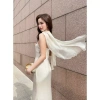 Đầm ANARA lụa midi 2 dây phối áo choàng tơ – GOLA DESIGNS, giá chỉ 586.000₫ 2