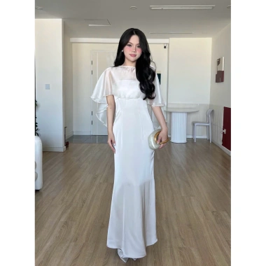 Đầm ANARA lụa midi 2 dây phối áo choàng tơ – GOLA DESIGNS, giá chỉ 586.000₫