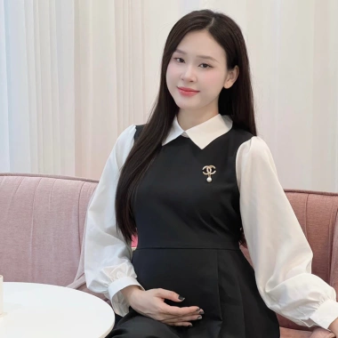 Đầm bầu công sở dài váy suông babydoll LAMVI VCS005 - Thoải mái, lịch lãm 2