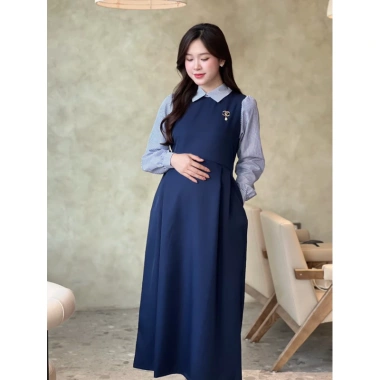 Đầm bầu công sở dài váy suông babydoll LAMVI VCS005 - Thoải mái, lịch lãm 6