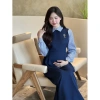 Đầm bầu công sở dài váy suông babydoll LAMVI VCS005 - Thoải mái, lịch lãm 7