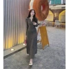 Đầm bầu len thừng cổ khuy mở body maxi dài tay thu đông, chất dày dặn, thích hợp công sở, dạo phố, dự tiệc - chỉ 149k 9