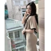 Đầm Bầu Mùa Đông MAIKA Len Dài Qua Gối và Khăn Choàng Công Sở Thời Trang 2.026 5