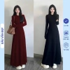 Đầm bầu mùa xuân dài tay body maxi co giãn, váy công sở freesize 162.000₫
