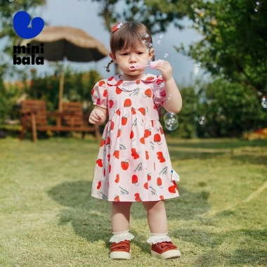 Đầm Bé Gái Minibala Cotton Tay Phồng, Mềm Dành Cho Sơ Sinh - Mùa Hè, Giá 653.400₫