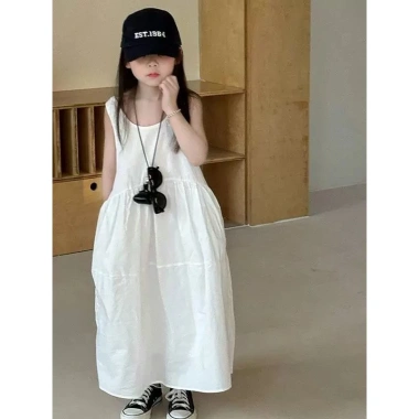 Đầm Bé Gái Mùa Hè Trắng - Thời Trang Phong Cách Mới, Giá Chỉ 291.288₫