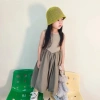 Đầm bé gái nâu sát nách, hở lưng 2 dây dáng bồng chữ A, chất thô mềm mịn, phù hợp 8‑35kg - Giá chỉ 129.000₫ 7