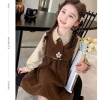 Đầm bé gái Preppy hai mảnh mùa xuân thu, ngọt ngào, giảm giá 20% chỉ 193.743 VND