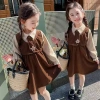Đầm bé gái Preppy hai mảnh mùa xuân thu, ngọt ngào, giảm giá 20% chỉ 193.743 VND 3