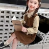 Đầm bé gái Preppy hai mảnh mùa xuân thu, ngọt ngào, giảm giá 20% chỉ 193.743 VND 7