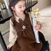 Đầm bé gái Preppy hai mảnh mùa xuân thu, ngọt ngào, giảm giá 20% chỉ 193.743 VND 9