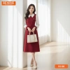 Đầm BEMINE cổ đức tay dài dáng chữ A, túi tiện, phong cách công sở - B168, chỉ 299.000₫ 2
