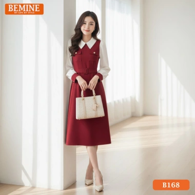 Đầm BEMINE cổ đức tay dài dáng chữ A, túi tiện, phong cách công sở - B168, chỉ 299.000₫ 2 Đầm BEMINE cổ đức tay dài dáng chữ A, túi tiện, phong cách công sở - B168, chỉ 299.000₫ 2