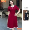 Đầm BEMINE cổ sen dáng chữ A viền, phù hợp đi làm & đi chơi - Giá ưu đãi 289k