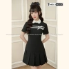 Đầm BIGSIZE Mèo Ú dáng A, ruy băng nơ trắng, cổ sen, đuôi xếp ly - Thanh lịch, giảm giá 319.000₫ 7