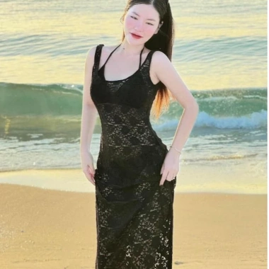 Đầm bikini tôn dáng sexy, set bikini ren đen chất tăm lanh, đi biển - Giá ưu đãi 172k 4