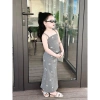 Đầm body 2 dây dáng dài cho bé màu xám size 7-35kg - Giá chỉ 85.000đ giảm mạnh 2