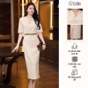 Đầm Body Dáng Dài ELENA Cổ Tim Sang Trọng - Váy Công Sở V24 Giá 319k 2
