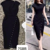 Đầm Body Dự Tiệc Đính Ngọc Xẻ Tà Tôn - Sang Trọng, Giá Ưu Đãi 166k 2