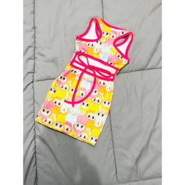 Đầm body in hình LABUBU cho bé gái, thiết kế dễ thương, chất liệu mềm mại, giá 72.520 4
